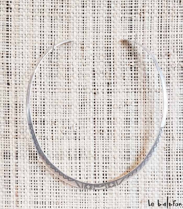 Collier torque ethnique en Argent