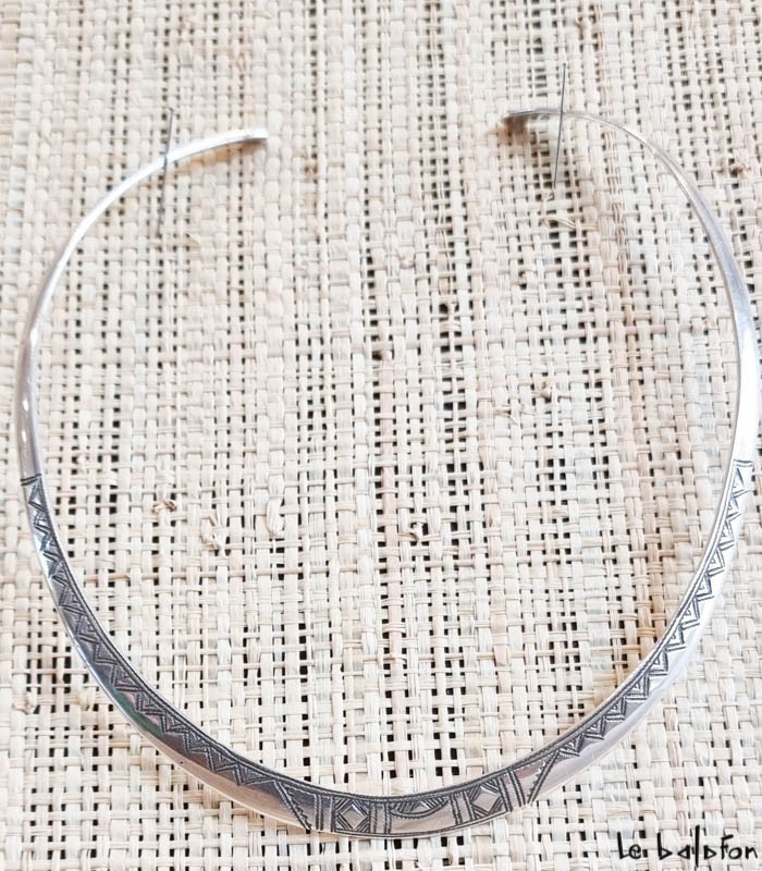 Collier torque ethnique en Argent