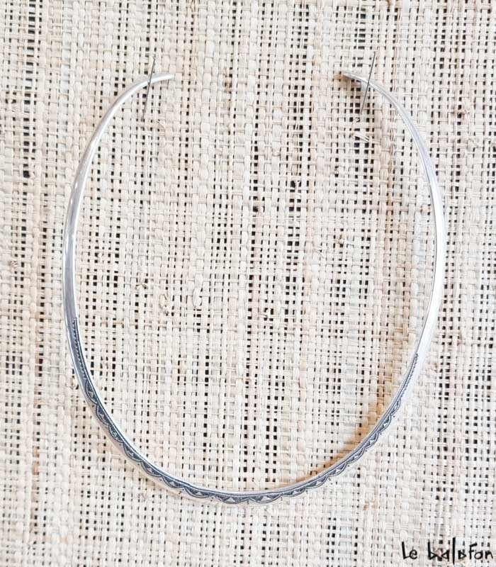 Collier torque ethnique en Argent