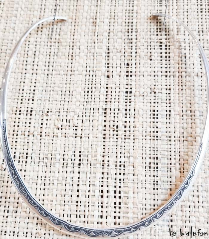 Collier torque ethnique en Argent
