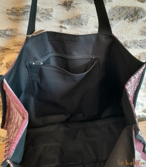 Sac cabas weekend en pagne tissé Manjak