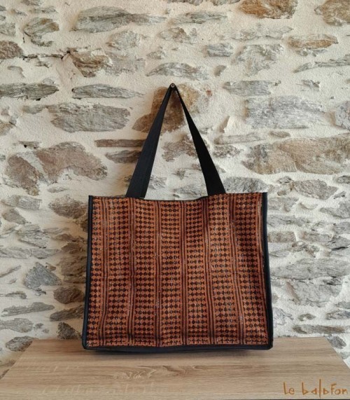 Sac cabas weekend en pagne tissé Manjak