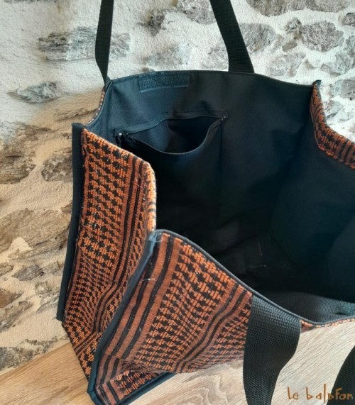 Sac cabas weekend en pagne tissé Manjak