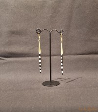 Boucles d'oreilles tiges os de batik Demba