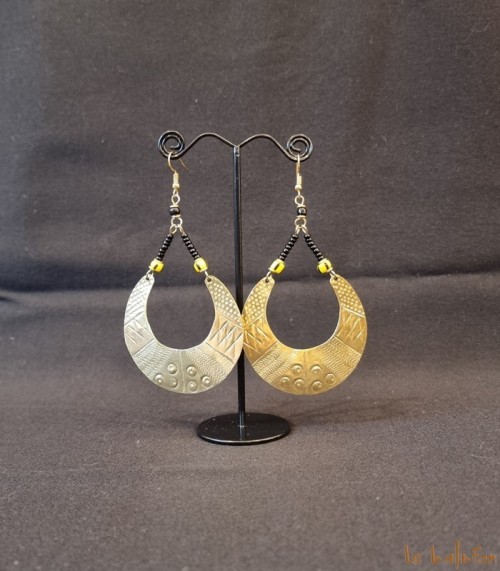 Grandes boucles d'oreilles créoles Assa