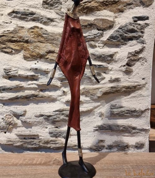 Statuette bronze africaine 55 cm
