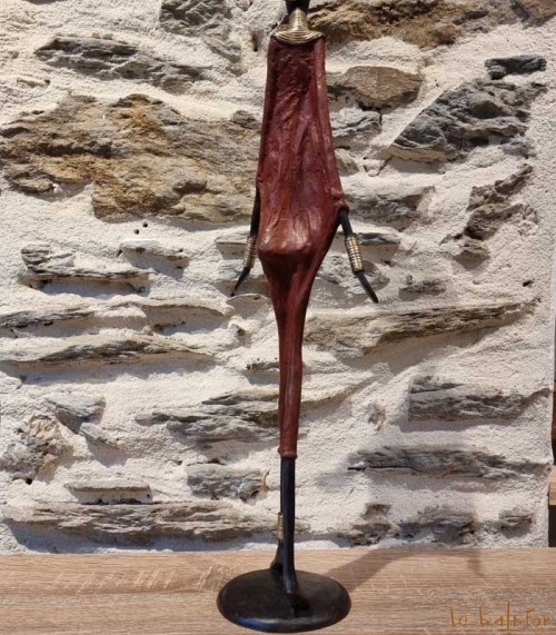 Statuette bronze africaine 55 cm