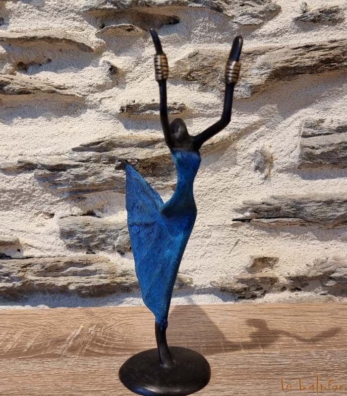 Statuette bronze africaine 18cm