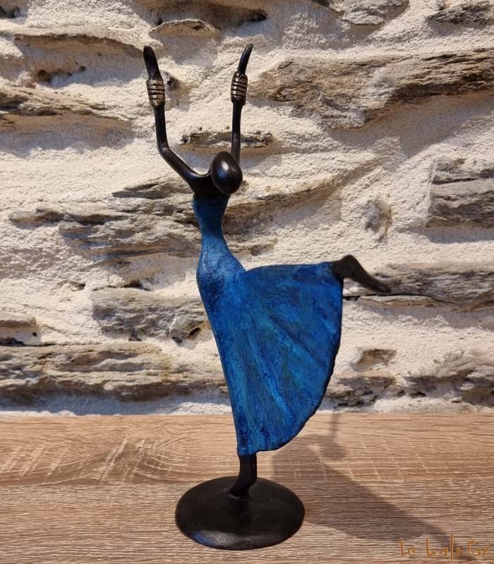 Statuette bronze africaine 18cm