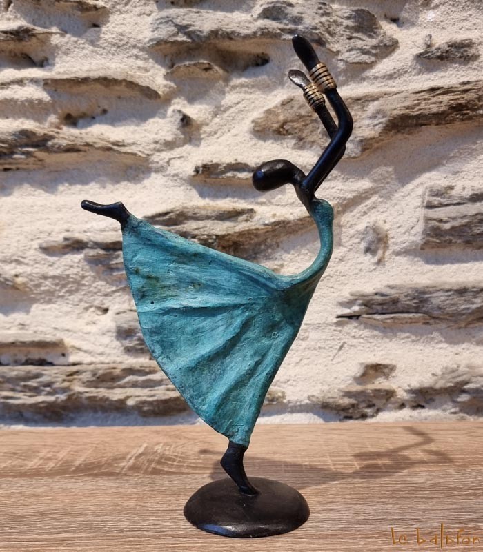 Statuette bronze africaine 22 cm