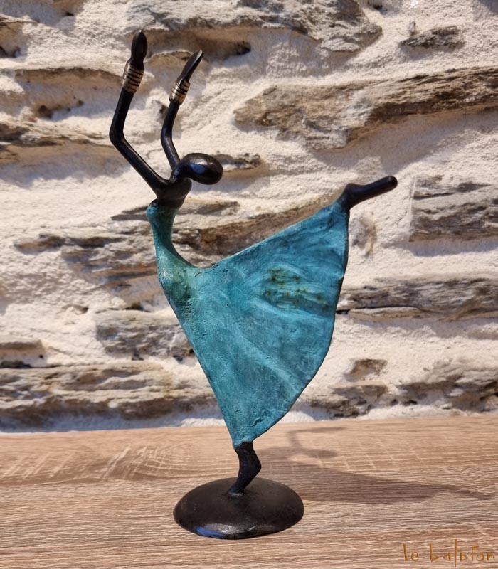 Statuette bronze africaine 22 cm