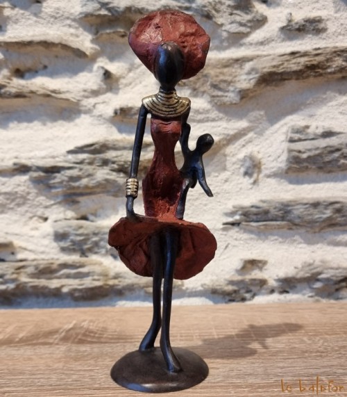 Statuette bronze africaine 22 cm