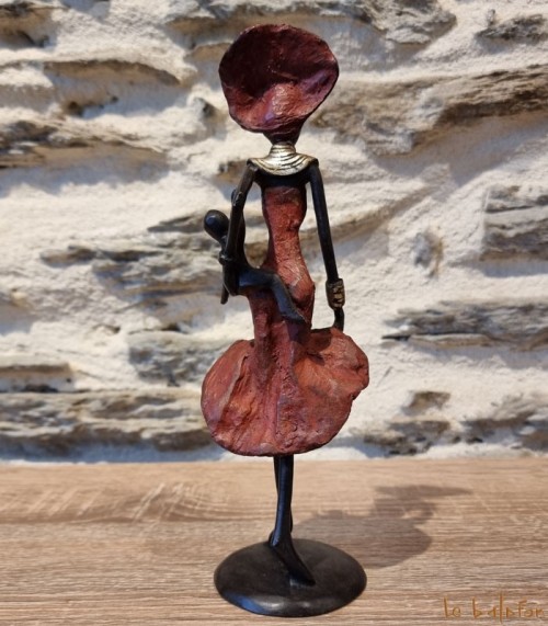 Statuette bronze africaine 22 cm