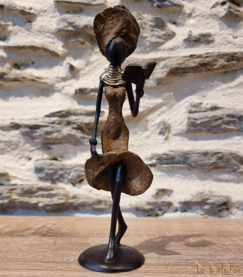 Statuette bronze africaine 23cm