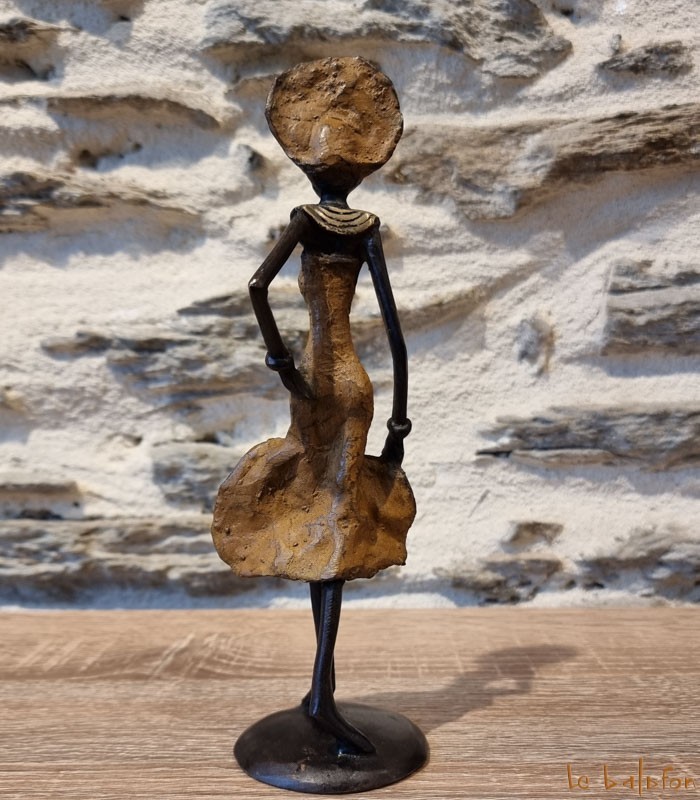 Statuette bronze africaine 22 cm