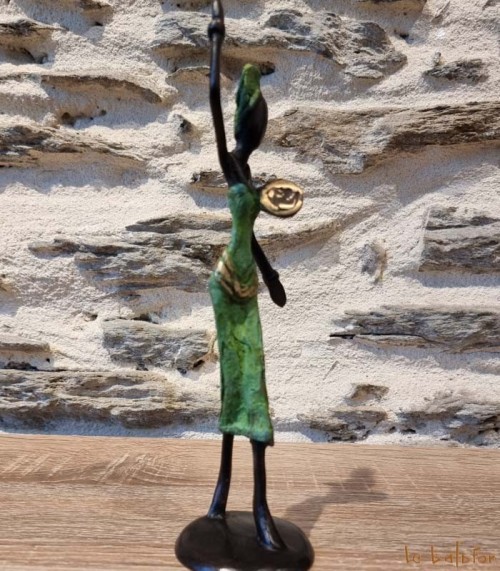 Statuette bronze africaine 22 cm