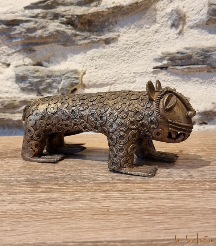 Petite tete Oba en bronze Ife