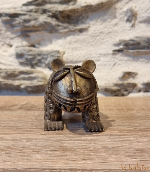 Petite tete Oba en bronze Ife