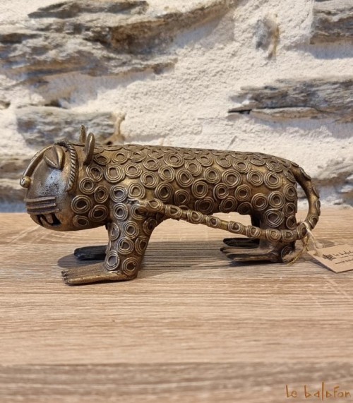 Petite tete Oba en bronze Ife