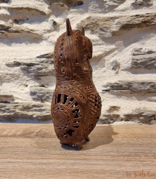 Petite tete Oba en bronze Ife