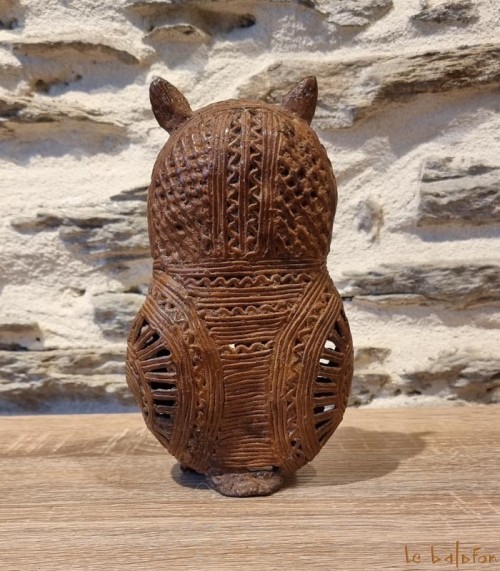 Petite tete Oba en bronze Ife