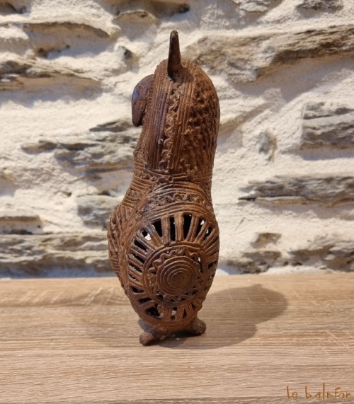Petite tete Oba en bronze Ife