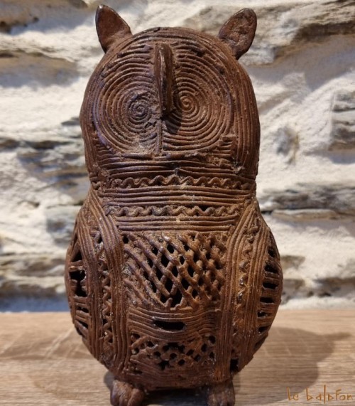 Petite tete Oba en bronze Ife