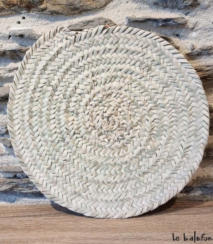 Set de table rond en feuilles de palmier