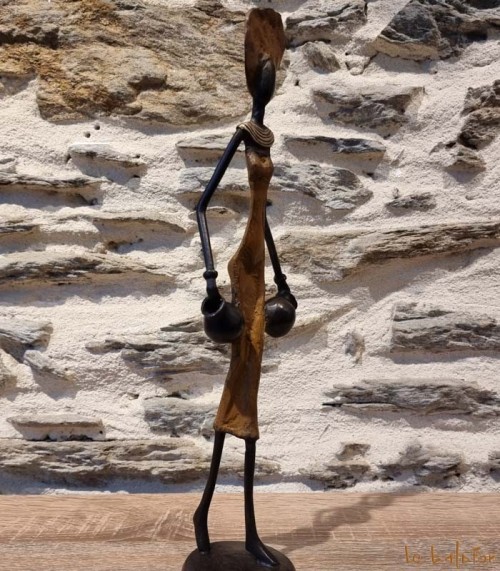 Sculpture en bronze femme africaine 38 cm