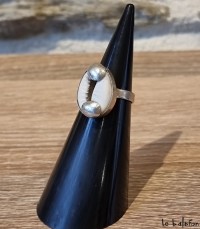 Bague argent avec coquillage cauri