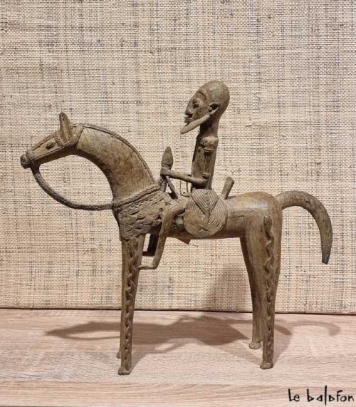 Cavalier Dogon en bronze Mali