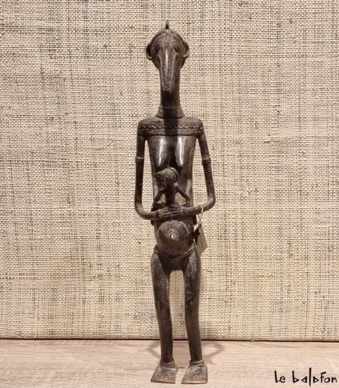 Cavalier Dogon en bronze Mali