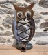 chouette en métal recyclé