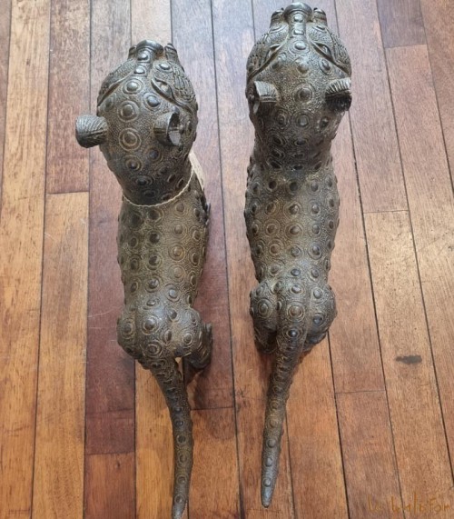 Panthères Léopards Ifé en bronze