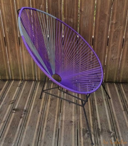 Fauteuil Acapulco violet et gris