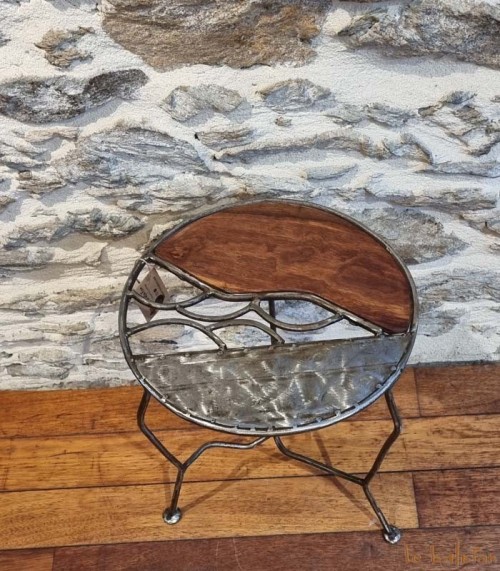 Tabouret design métal et bois