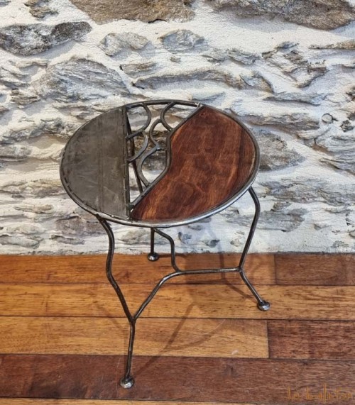 Tabouret design métal et bois