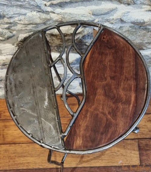 Tabouret design métal et bois