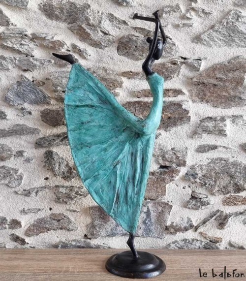 Statuette bronze africaine 53 cm