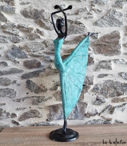 Statuette bronze africaine 53 cm