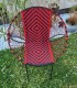 Chaise de jardin rouge et noir