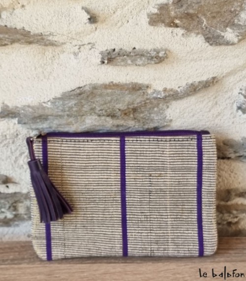 Pochette en pagne tissé Manjak