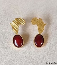 Boucles d'oreilles carte d'Afrique