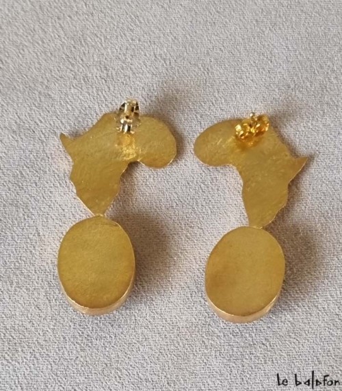 Boucles d'oreilles carte d'Afrique