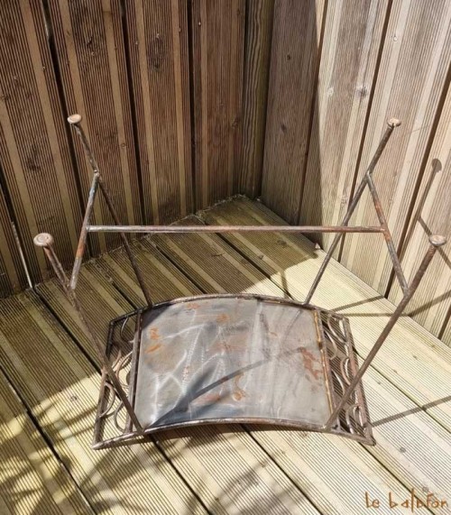 Tabouret métal jaune collection Saya