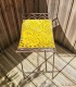 Tabouret métal jaune collection Saya