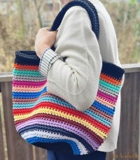 Sac crochet bohème coloré Assia