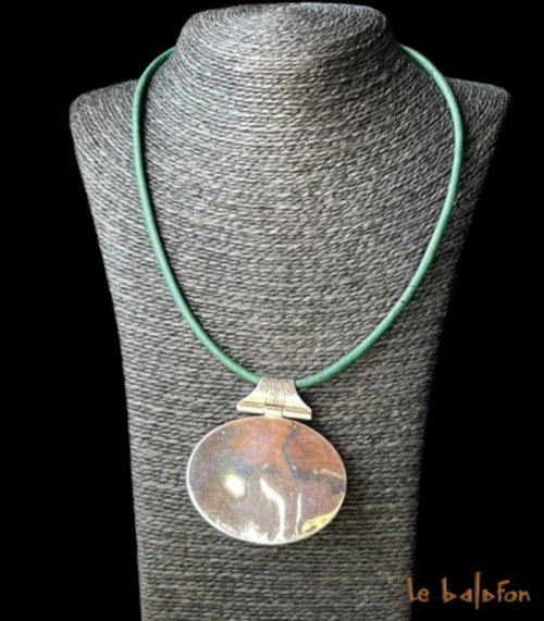 Collier Touareg pendantif turquoise Dayo