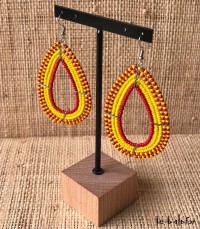 Boucles d'oreilles pendantes Massaï Tai