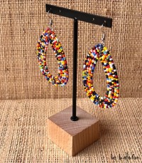 Boucles d'oreilles africaines Massaï Batamaji